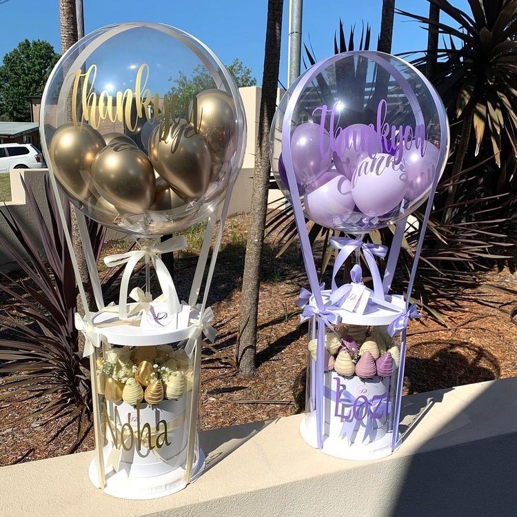Thank you balloon gift box with chocolates and custom design for gifting in Melbourne
